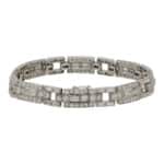 Vintage Art Deco Cartier Diamond Panel Link Bracelet