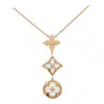 Vintage Louis Vuitton Diamond and Mother of Pearl Necklace