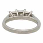 Vintage Princess Cut Diamond Three Stone Ring