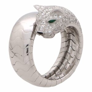 Vintage Cartier 'Panthere Lakarda' Diamond Panther Ring