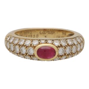 Vintage Cartier Mimi Ruby and Diamond Ring