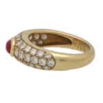 Vintage Cartier Mimi Ruby and Diamond Ring