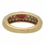 Vintage Cartier Mimi Ruby and Diamond Ring