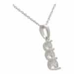 Contemporary Graduating Diamond Pendant Necklace