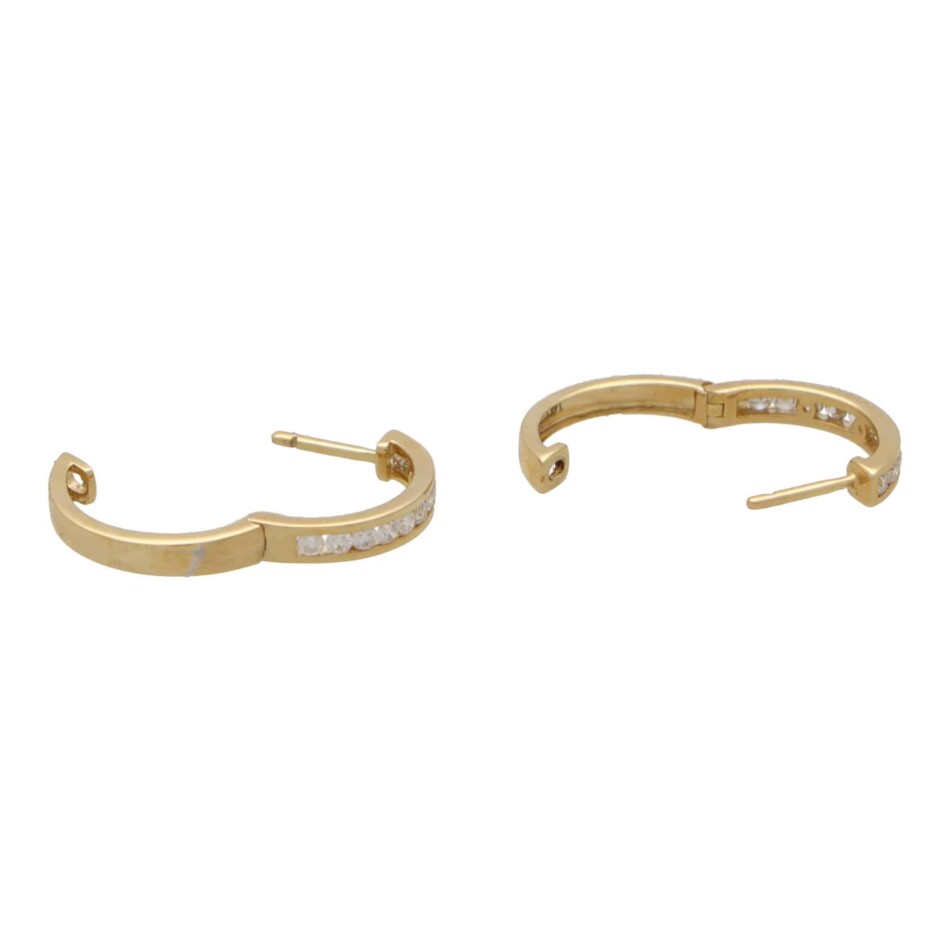 Diamond Hoop Earrings
