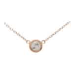 Contemporary 0.20ct Diamond Solitaire Pendant in Rose Gold