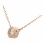 Contemporary 0.20ct Diamond Solitaire Pendant in Rose Gold