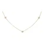 Contemporary Three Diamond Necklace