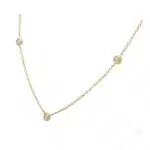 Contemporary Three Diamond Necklace
