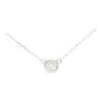Contemporary 0.20ct Solitaire Diamond Pendant in White Gold