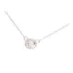 Contemporary 0.20ct Solitaire Diamond Pendant in White Gold