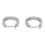 Contemporary Diamond Hoops in White Gold