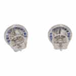 Art Deco Inspired Sapphire and Diamond Target Stud Earrings