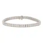 Contemporary Emerald Cut Diamond Line Tennis Bracelet