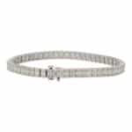 Contemporary Emerald Cut Diamond Line Tennis Bracelet