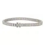 Contemporary Emerald Cut Diamond Line Tennis Bracelet