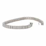 Contemporary Emerald Cut Diamond Line Tennis Bracelet