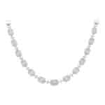 Art Deco Inspired Emerald Cut Diamond Cluster Necklace