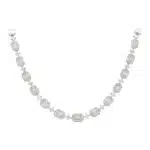 Art Deco Inspired Emerald Cut Diamond Cluster Necklace