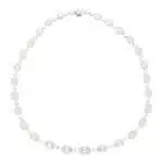 Art Deco Inspired Emerald Cut Diamond Cluster Necklace
