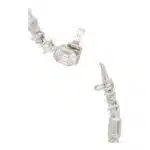 Art Deco Inspired Emerald Cut Diamond Cluster Necklace