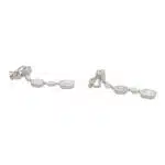 Art Deco Style Graduating Emerald Cut Drop Earrings