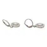 Vintage Inspired Old Cut Diamond Cluster Drop Earrings