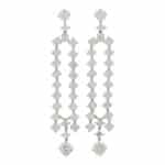 Contemporary Split Drop Diamond Earrings