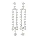 Contemporary Split Drop Diamond Earrings