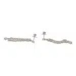 Contemporary Split Drop Diamond Earrings