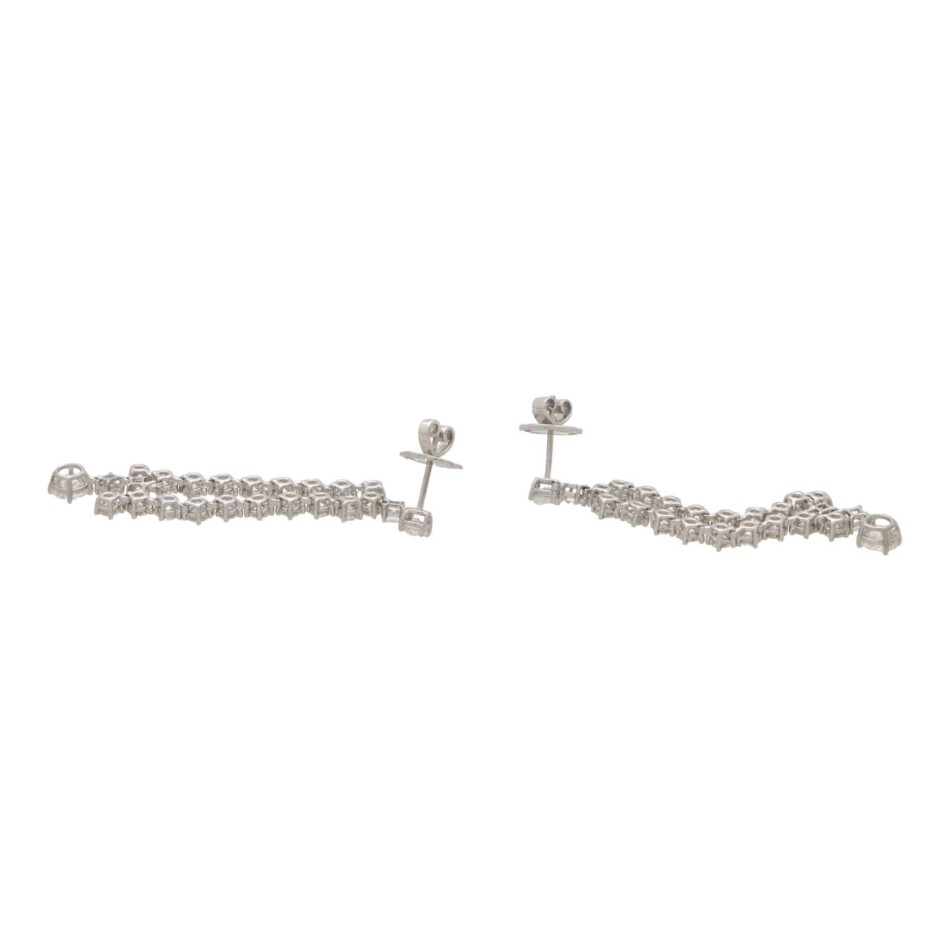 Contemporary Split Drop Diamond Earrings