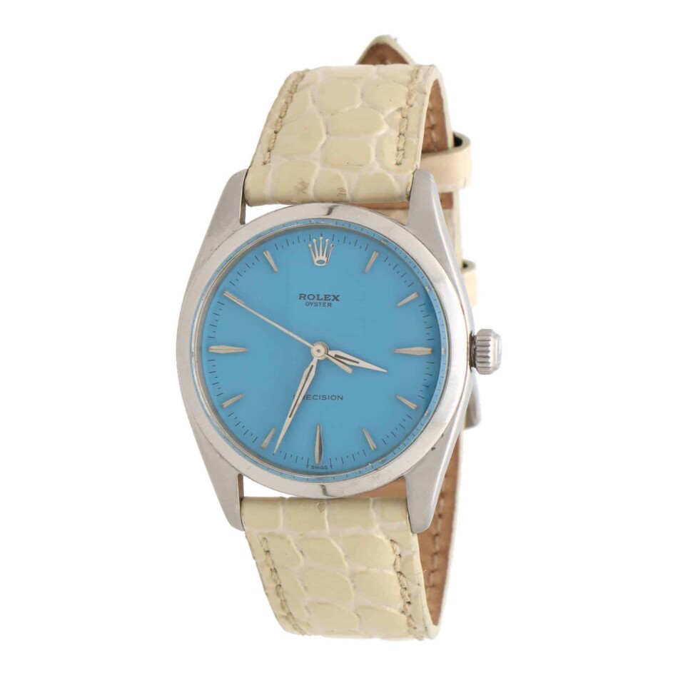 Vintage 1965 Manual Rolex Oyster Precision Custom Blue Watch