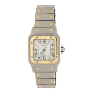 Vintage Cartier Automatic 29mm Santos Steel and Gold Watch