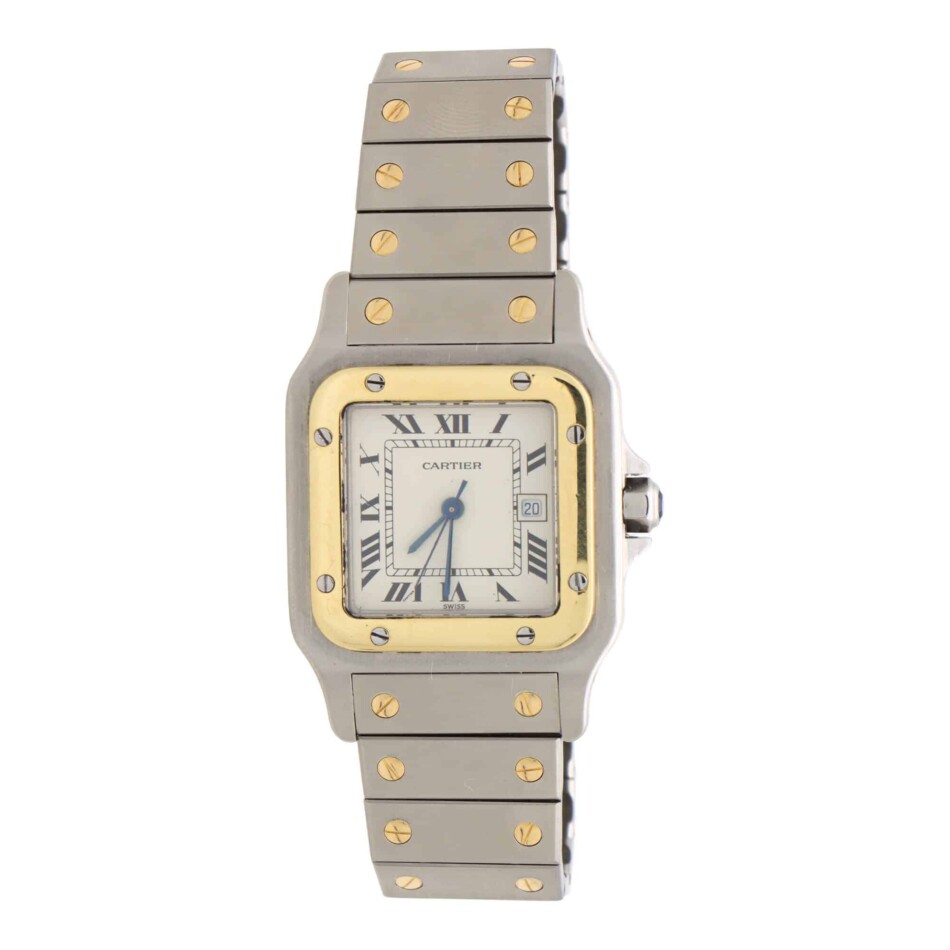 Vintage Cartier Automatic 29mm Santos Steel and Gold Watch