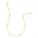 Contemporary Six Diamond Chain Bracelet