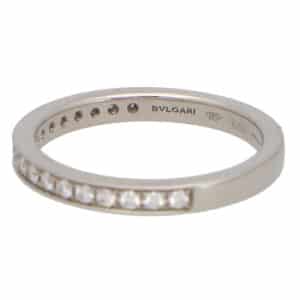 Vintage Bvlgari Round Brilliant Cut Diamond Half Eternity Ring