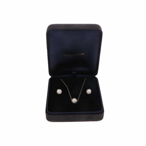 Vintage Tiffany & Co. Diamond Ball Pendant Necklace