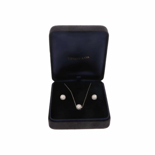 Vintage Tiffany & Co. Diamond Ball Pendant Necklace