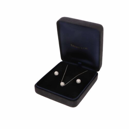 Vintage Tiffany & Co. Diamond Ball Pendant Necklace