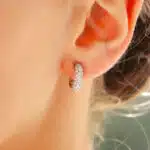 Vintage Tiffany & Co. Small Diamond Hoop Earrings