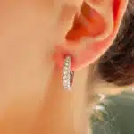 Vintage Tiffany & Co. Large Etoile Diamond Hoop Earrings
