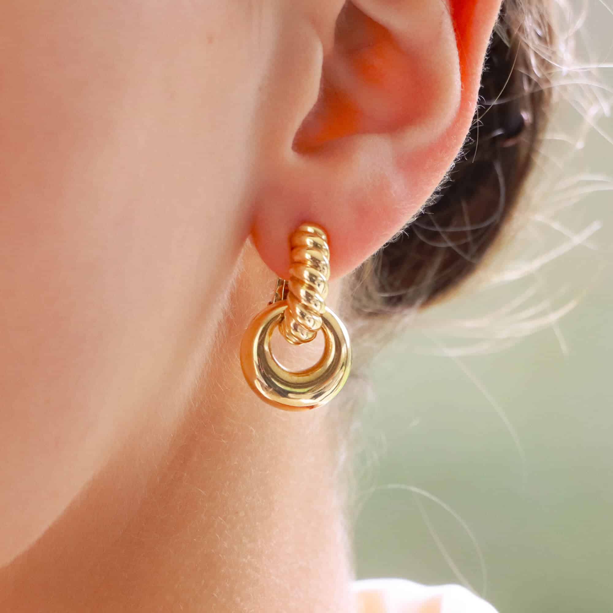 Vintage Pomellato Convertible Twisted Hoop Earrings at Susannah