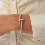 Vintage Cartier Diamond Juste Un Clou Bangle in White Gold, 17