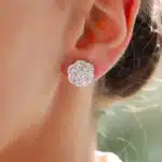 Contemporary Diamond Floral Cluster Earrings