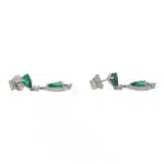 Vintage Emerald and Diamond Drop Earrings