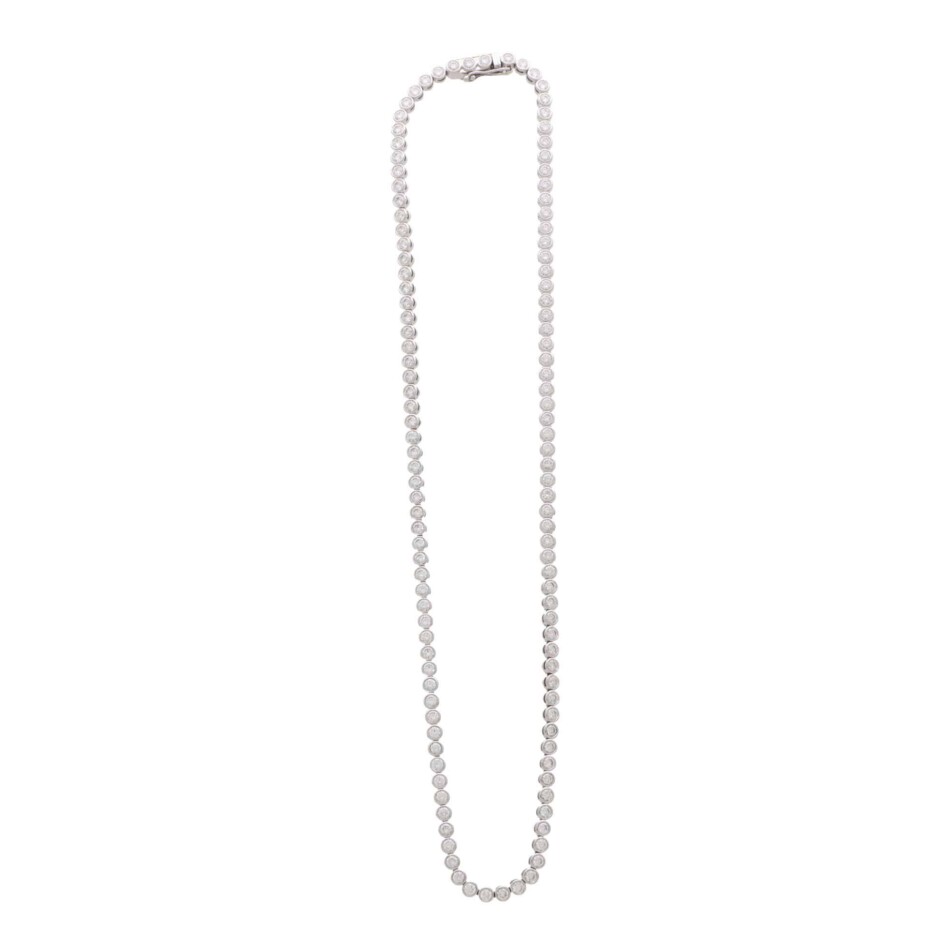 Vintage De Beers Diamond Line Riviere Necklace