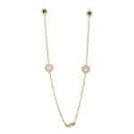 Bvlgari Signature 36'' Mother of Pearl and Onyx Disc Necklace