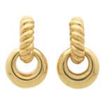 Vintage Pomellato Convertible Twisted Hoop Earrings