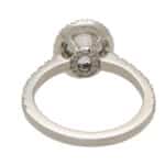 Vintage Boodles GIA Certified Oval Halo Ring