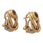 Vintage 1980's Cartier 'Hercules Knot' Citrine Earrings